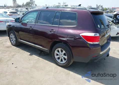 2013 Toyota Highlander Se V6 from USA, damaged, VIN 5TDBK3EH5DS270038